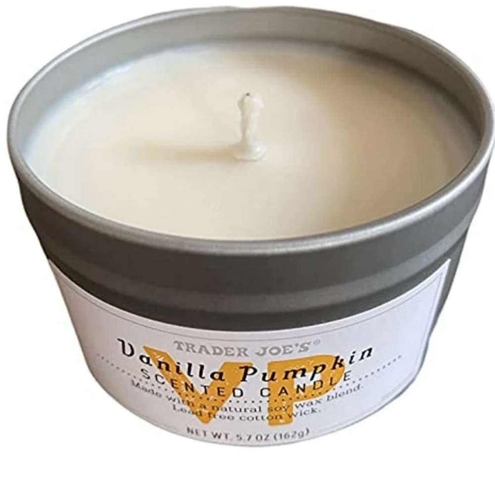 Trader Joe's Vanilla Pumpkin Scented Candle NWT - Picture 2 of 4